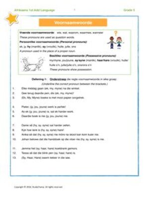 cover image of Grade 5 Afrikaans: Voornaamwoorde